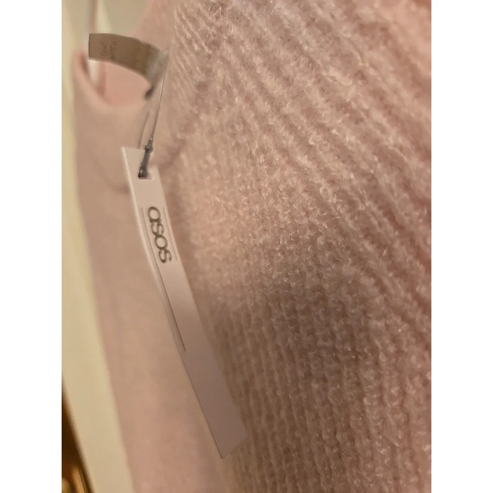 ASOS Womens Pink Long Sleeve Sweater Size 4 NWT - Picture 3 of 8